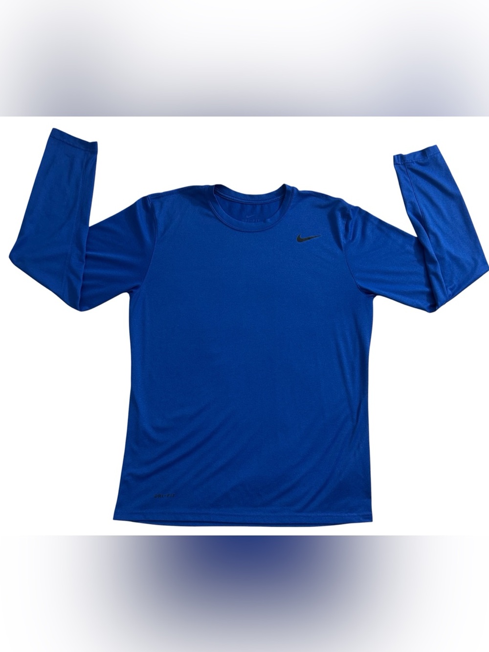 Nike Men’s Royal Blue Dri-FIT Long Sleeve Performance Shirt Sz Medium